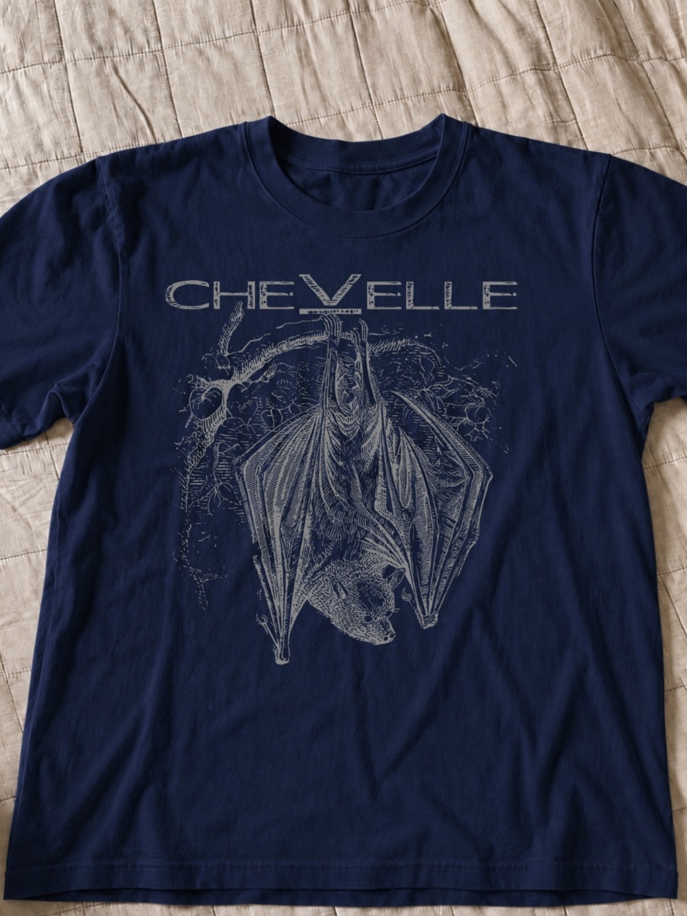 Gildan Navy Chevelle Bat Graphic Short-Sleeve Tee